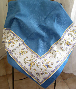 Jacquard multi-cover (Moustiers white / blue - Delft blue) - Click Image to Close